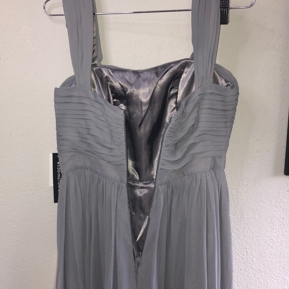 ‼️LAST CHANCE‼️Weddington Way || NWT || Adrianna Papell Riley Slate Grey Dress - Picture 5 of 12